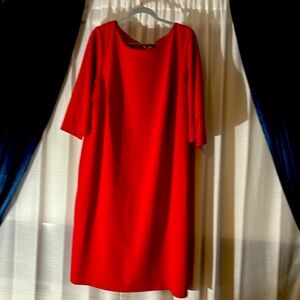 Calvin Klein Red dress size 24 3/4 length sleeves